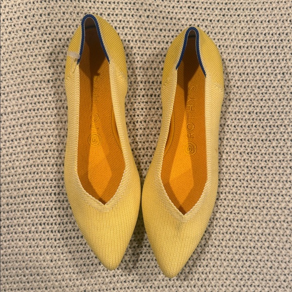 Rothy's Mustard Yellow WOMENS W8/5Pointed Flats - Picture 1 of 11